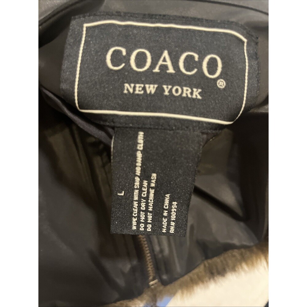 Coaco New York Faux Fur Heavy Vest Brown Mob Wife Women’s L Reversible Chic - Picture 6 of 12